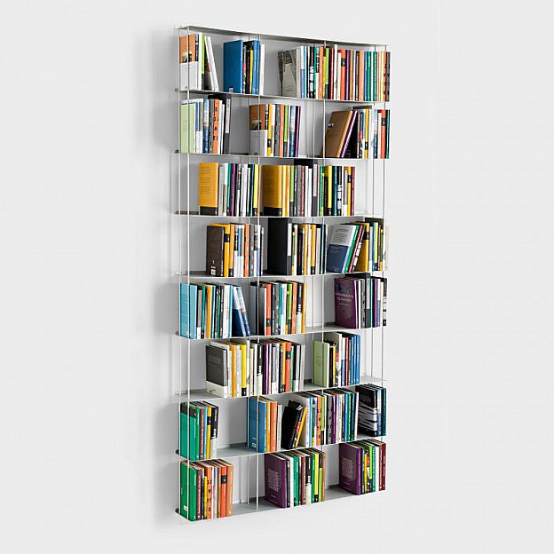 Wandbücherregal Aluminium