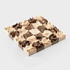 3-D-Holzpuzzle Chess, Ahorn/Walnuss