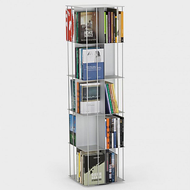 Bücherkarussell Aluminium
