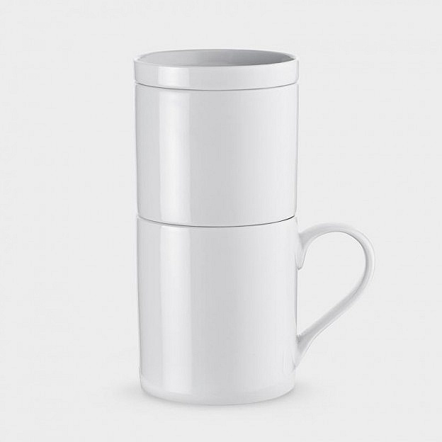 Kaffeezubereiter für eine Tasse, Porzellan